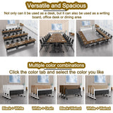 Folding Conference 1/2/4/6/8 Pack Table On Wheels Conference Room Table Flip Top Mobile Office Training Room Lockable Mobile Foldable Meeting Table Seminar Table for Home Office(8pack,47x20x30in) ZSPINJIA