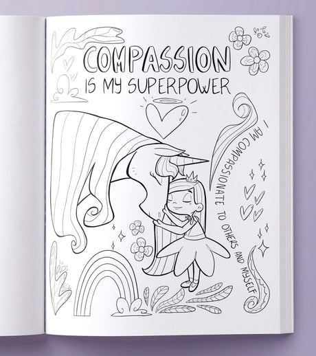 Hey Girl! A Unicorn Coloring Book for Girls: To Develop Gratitude and Mindfulness through Positive Affirmations BRIRILINE