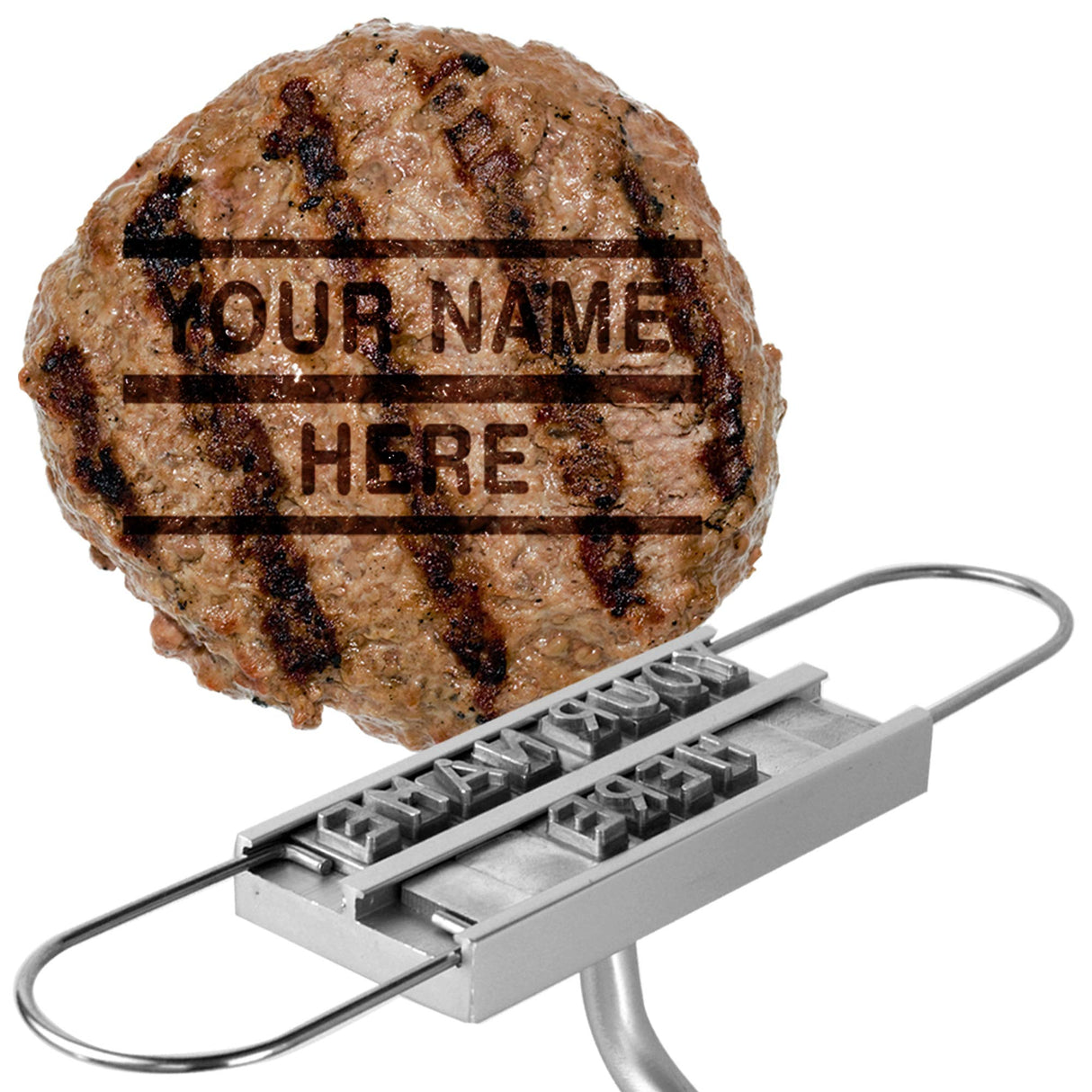 Barbuzzo Custom BBQ Branding Iron - Personalise Your Meat with Changeable Letters for Steaks, Burgers, and More Barbuzzo