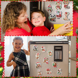 Xuhal 30 Pcs Christmas Diamond Painting Magnets Christmas Animal Diamond Art Magnet Kits for Adults Cute 5D Rhinestone Xmas Santa Hats Animal Refrigerator Magnetic Sticker for DIY Craft Fridge Gifts Xuhal