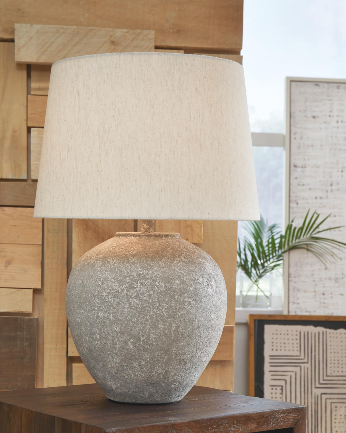 Signature Design by Ashley Dreward Casual 25 Inch Paper Table Lamp, Smoky Brown Finish Signature Design by Ashley