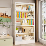 Jazipic 5-Tier Adjustable Bookcase, Heavy Duty Bookshelf with Book Stopper, Metal Bookcase for Library, Office, Living Room Jazipic