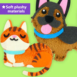 KRAFUN Easy Sewing Kit for Beginner Kids Arts & Crafts, 8 Easy DIY Projects of Stuffed Animal Dolls of Puppies & Kittens, Dogs and Cats, Instructions & Felt, Gift for Girls, Boys, Learn to Sew KRAFUN