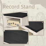 Record Player Stand with Vinyl Record Storage Holds up to 160 Albums,Large Wood Record Player Table Dispaly Shelf，White Turntable Stand Cabinet for Living Room,Bedroom,Office 8 Joaxswe