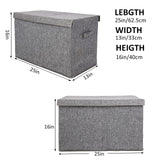 popoly Large Toy Box Chest with Lid, Collapsible Sturdy Toy Storage Organizer Boxes Bins Baskets for Kids, Boys, Girls, Nursery, Playroom, 25"x13" x16" (Linen Gray) popoly