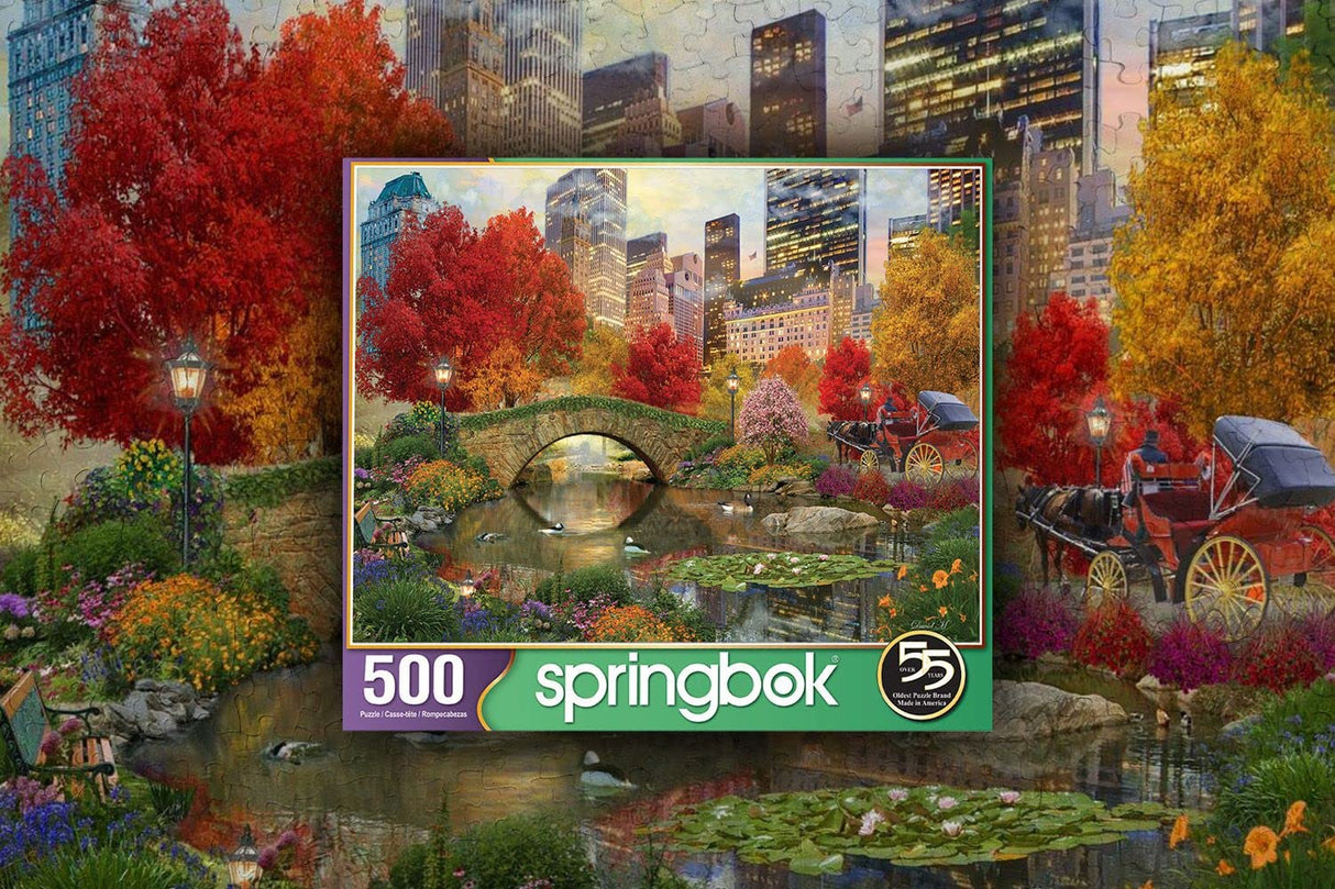 Springbok's 500 Piece Jigsaw Puzzle Central Park Paradise - Made in USA Springbok