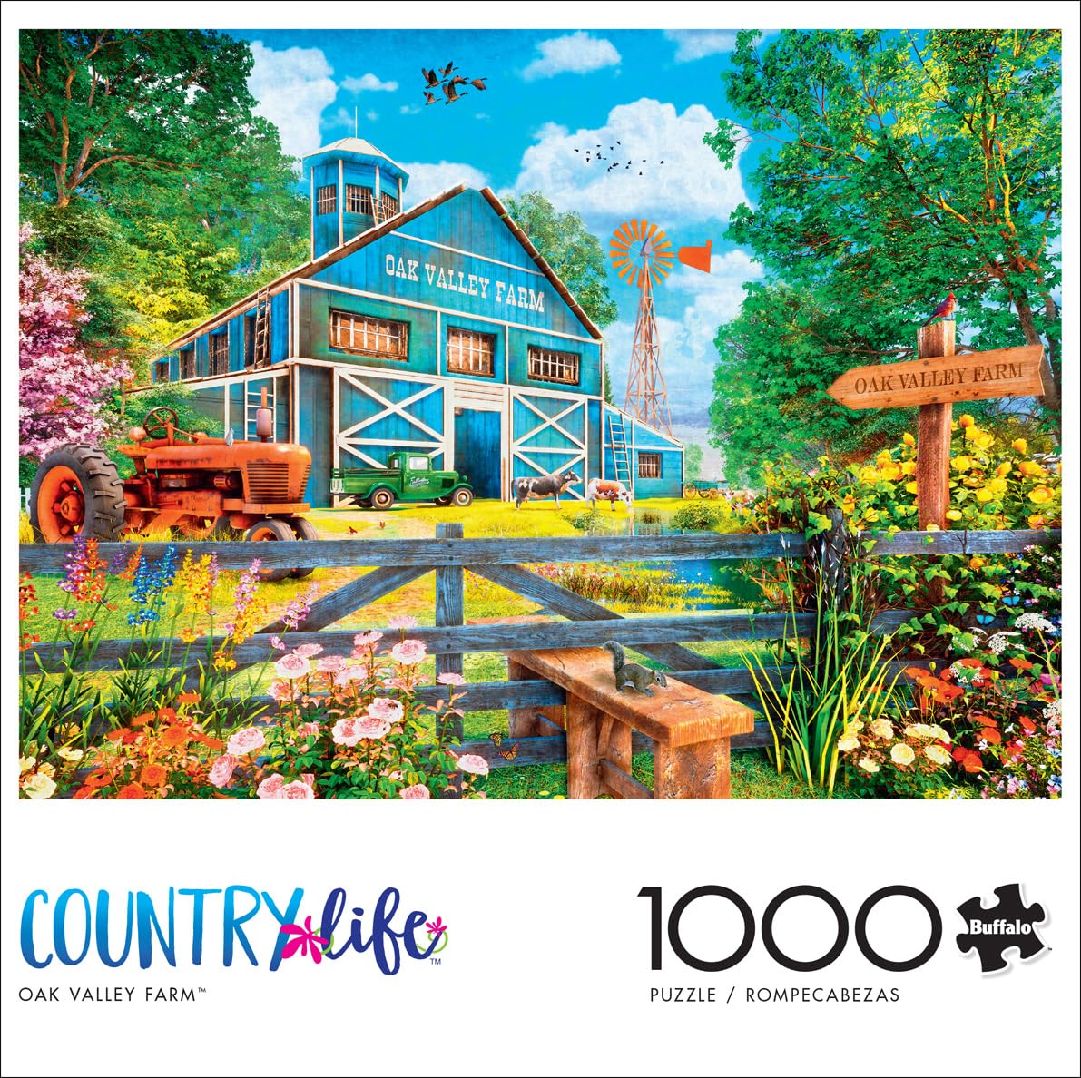 Buffalo Games - Dominic Davison - Oak Valley Farm - 1000 Piece Jigsaw Puzzle for Adults -Challenging Puzzle Perfect for Game Nights - Finished Size is 26.75 x 19.75