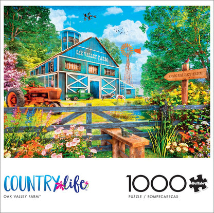 Buffalo Games - Dominic Davison - Oak Valley Farm - 1000 Piece Jigsaw Puzzle for Adults -Challenging Puzzle Perfect for Game Nights - Finished Size is 26.75 x 19.75