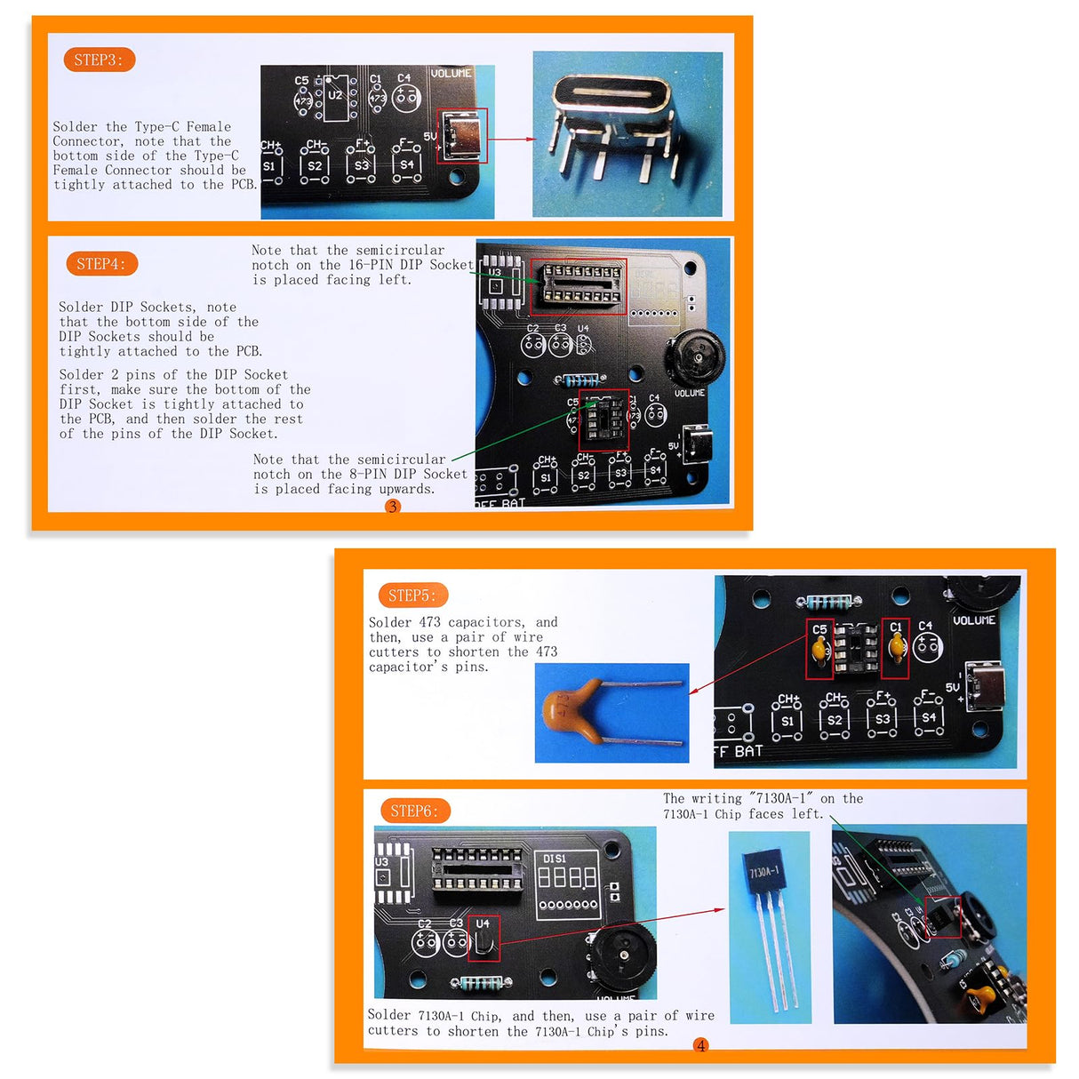 ScienSta Soldering Practice Kit, DIY Soldering Kit with 2" Speaker, USB/Battery Power, Clear Acrylic Case & Step-by-Step Guide ScienSta