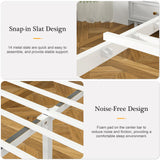 VECELO Full Bed Frame with Wooden Headboard and Footboard, Heavy-Duty Platform Frames with Metal Slats Support System, 12 inch Under-Bed Storage, No Box Spring Needed, Natural Maple VECELO