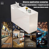Reception Desk with Counter, L 35.4-74.8'' , Modern Front Desk Reception Counter, Solid wood ecological board, large storage space,with Storage Drawers, front office desk for Salon, Office, Lobby EQWZUPD