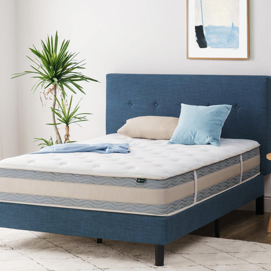 ZINUS 10 Inch Comfort Support Hybrid Mattress [New Version], Full, Fiberglass Free, Medium Plush, Motion Isolation, Certified Safe Foams & Fabric, Mattress in A Box