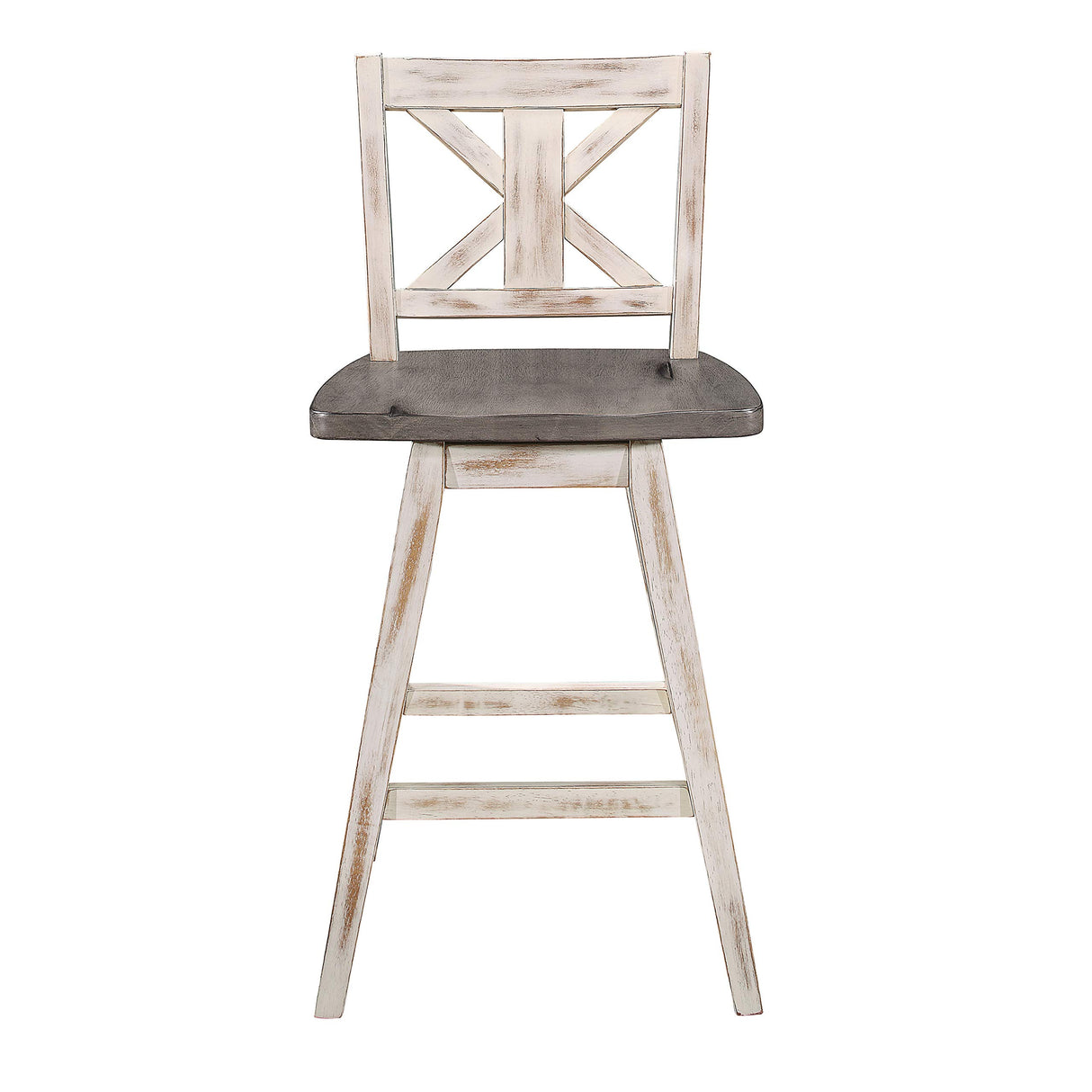 Homelegance Amsonia Counter Height Swivel Barstool (Set of 2), White Homelegance