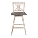 Homelegance Amsonia Counter Height Swivel Barstool (Set of 2), White Homelegance