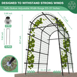 Garden Arch Trellis 7FT Extra Tall Polyethylene-Coated Stainless Steel Garden Trellis for Climbing Plants Outdoor Garden Trellis Arch for Cucumber Trellis, Gardening Trellis with Clips Trellis Netting montresor