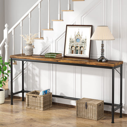 Tribesigns 70.9 Inch Rustic Industrial Console Table - Versatile Sofa & Entryway Table