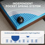 King Mattress, 10 Inch Medium Firm Hybrid Mattress with Pocketed Springs and Breathable Convoluted Foam, King Size Mattress in a Box with Pressure Relief and Support, Antistatic, CertiPUR-US Certified SweDrea