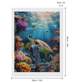 Naykow Sea Turtle Diamond Painting Kit 5D DIY Crafts for Adults, Full Drill Rhinestones, 12 x 16 inches Naykow