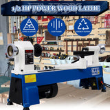Tandagy 1/2HP Power Wood Lathe 10" x 18" Benchtop Wood Lathe Professional Wood Lathe Machine with 5 Variable Speeds 500 750 1150 1800 3200RPM Mini Wood Turning Lathe Machine for Woodworking Tandagy