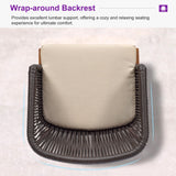 PURPLE LEAF 9 Pieces Outdoor Dining Set Patio Furniture Set Aluminum Rattan Wicker Patio Dining Table and Chairs Set for 8 for Lawn Backyard Deck Brown PURPLE LEAF