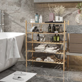 Z&L HOUSE 5-Tier Shoe Rack for Closet, Stackable Shoes Rack Organizer Free Standing Shoe Shelf for Entryway And Closet Hallway, Multifunctional Bamboo Rack in Different Combinations (5-Tier) Z&L HOUSE