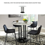 Signature Design by Ashley Centiar 24" Counter Height Modern Bucket Barstool, 2 Count, Black Signature Design by Ashley