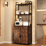 Industrial Vintage Microwave Stand with Storage Cabinet and Drawer by IDEALHOUSE IDEALHOUSE