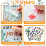 Ctosree 4 Pack A5 Bible Diamond Painting Notebook Christian Diamond Art Notebook, God is Within Her She Will Not Fall Inspirational Quotes Journal Leather Sketchbook with Tools for Gift Ctosree