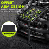 OLBRUS Adjustable Work Table with Wheels, Mechanic Rolling Tool Tray Table for Garage Repair Shops DIY, 220LBS Capacity Mobile Heavy Duty Steel Tool Cart OLBRUS