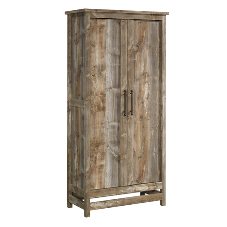 Sauder Granite Trace Storage Pantry Cabinet, L: 35.2"x W: 16.26"x H: 71.97", Rustic Cedar finish Sauder