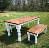 CAROLINA LEG CO. Chunky Bench Legs - Perfect for Coffee Tables - Set of 4 - Made in NC - Dimensions: 3.5" x 16" CAROLINA LEG CO.