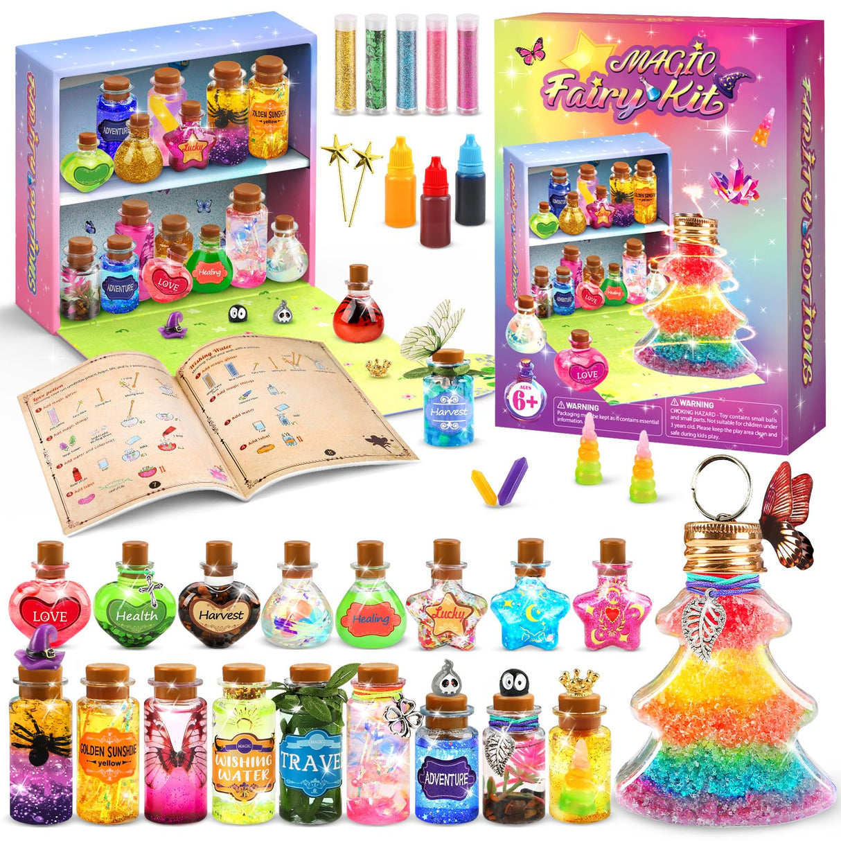 Potion Magic Kit for Kids, Creative Magic Fairy Arts and Crafts Kit Birthday Gifts Toys for Girls 6 7 8 9 10 11 12+ Year Old Boys Decorations Family Activities Party Favors Gadetouq