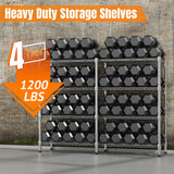 Homdox Heavy Duty Storage Shelves, 4 Tier Wire Shelving Unit, Adjustable Metal Shelves for Storage, Garage Rack Pantry Shelves Kitchen Shelving, 14"x60"x60", Silver Gray Homdox