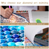 Ginfonr 5D DIY Mosaic Diamond Art Painting Kits Phoenix Bird Full Drill, Paint with Diamonds Art Animal Cross Stitch Embroidery Rhinestone Craft for Home Office Wall Decor 12x16 Inch Ginfonr