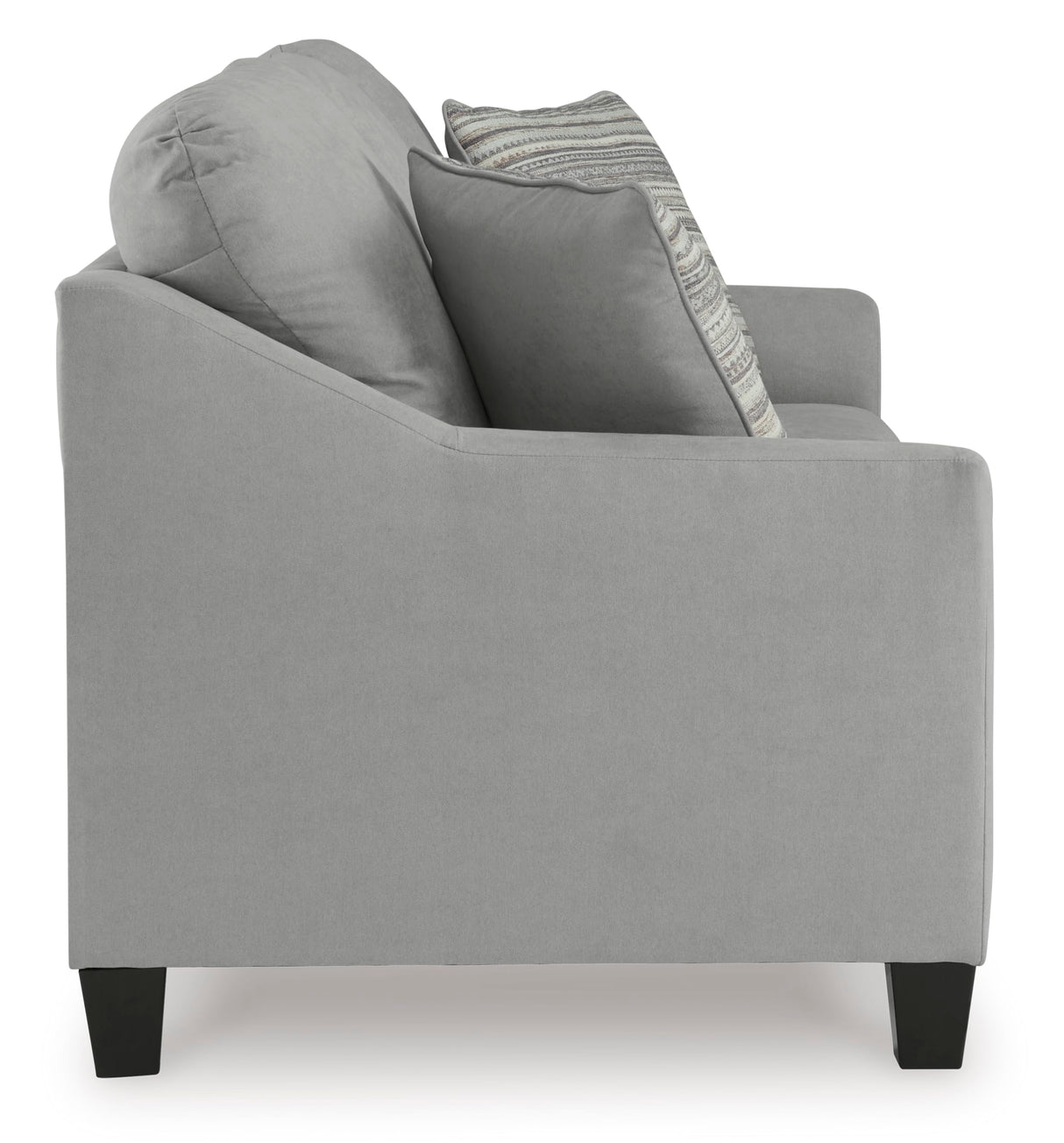 Signature Design by Ashley Adlai Casual 2-in-1 Queen Sofa Sleeper with Folding Memory Foam Mattress and 2 Toss Pillows, Light Gray Signature Design by Ashley