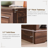 ACCOHOHO 18" Farmhouse Nightstand with Charging Station, Bedside Table with Drawer and Large Open Shelf, Rustic End Table for Bedroom - Brown ACCOHOHO