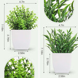 Der Rose 2 Pack Fake Plants Mini Artificial Greenery Potted Plants for Home Decor Indoor Office Table Room Farmhouse Der Rose