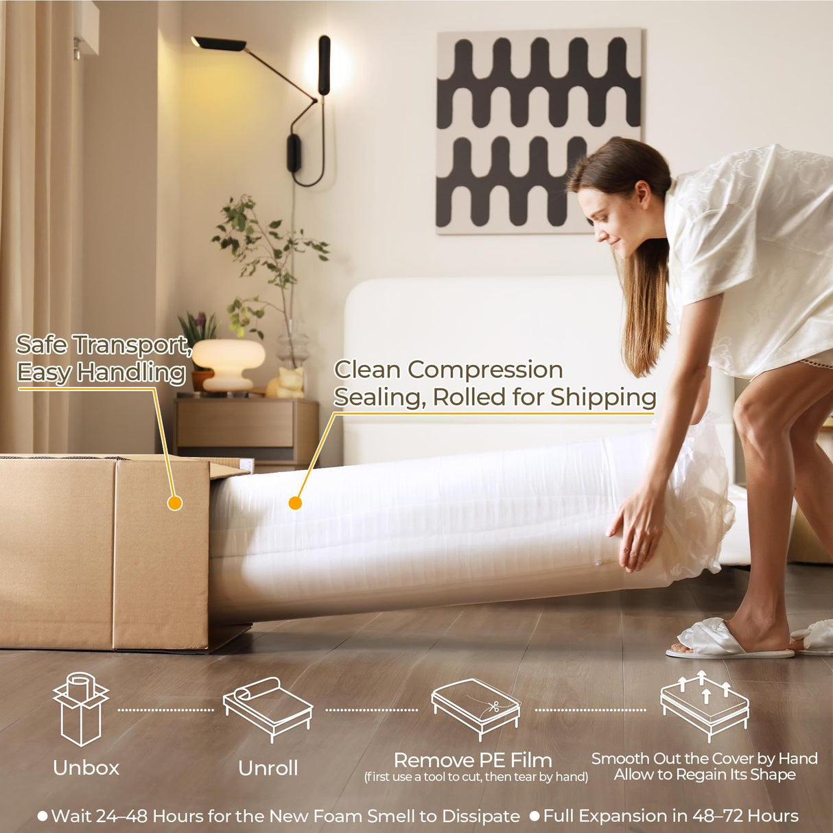 Yaheetech 8 Inch Full Size Mattress Cooling Gel Memory Foam Mattress, Green Tea Mattress for Fresher Sleep, Medium Firm, CertiPUR-US Certified, Full Mattress in a Box Yaheetech