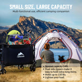 MAIZOA Collapsible Wagon with Large Capacity, 330lbs Heavy Duty Beach Wagon Outdoor Utility Cart with Dual Side Zipper, Utility Grocery Wagon for Camping Shopping Sports MAIZOA