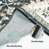 Washable Hallway Runner Rug 2x3 - Runner Rug Kitchen Rugs and Mats Non Skid Washable Waterproof Carpet Runner for Living Room Bedroom Bathroom (Black, 2X3) TOPRUUG