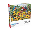 Buffalo Games - Tom Wood - Sunflower Friends - 500 Piece Jigsaw Puzzle for Adults -Challenging Puzzle Perfect for Game Nights - Finished Size is 21.25 x 15.00 Buffalo Games