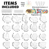 FUNZBO 20 pcs Pegboards for 5mm Fuse Beads Project- Animal Shape Pegboards for Arts and Crafts with Keychains, Hang Ropes and Beads Tweezers, Fuse Beads Gifts for Boys and Girls (Beads Not Included) FUNZBO
