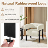 Yaheetech Corduroy Barrel Accent Chair Set of 2, Modern Upholstered Armchair with Solid Wood Legs, Cozy Leisure Chair with Pocket Coiled Seat for Living Room, Bedroom, Reading Nook Beige Yaheetech