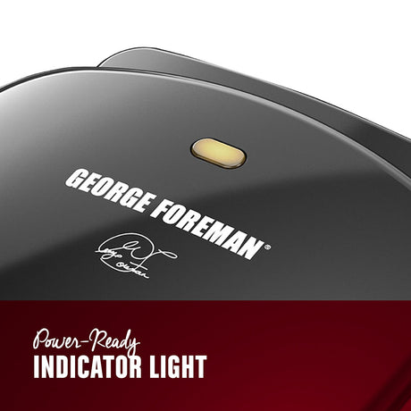 George Foreman 2-Serving Classic Plate Electric Indoor Grill and Panini Press, Black, GR10B George Foreman