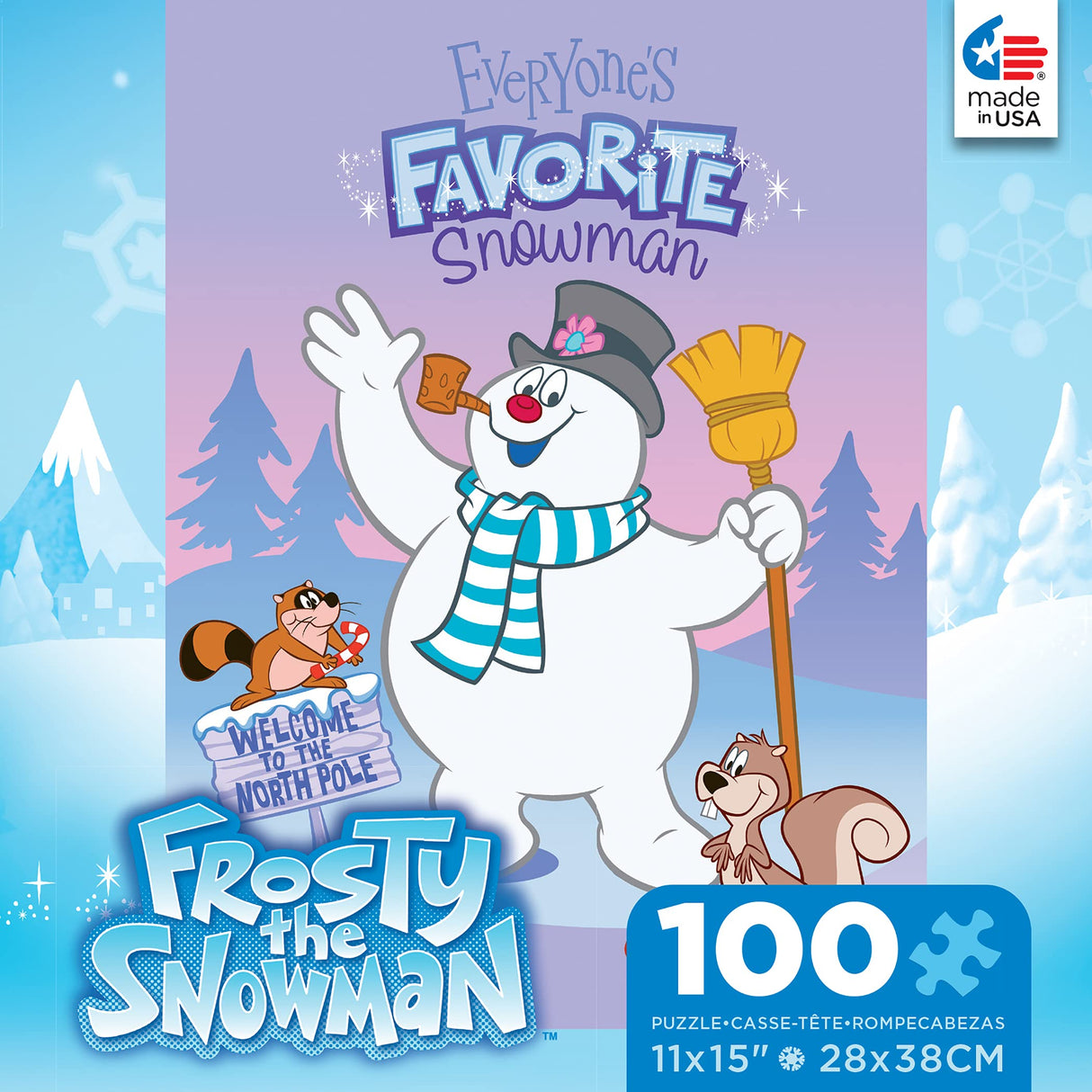 Ceaco - Frosty The Snowman - Everyone’s Favorite Snowman - Holiday- 100 Piece Jigsaw Puzzle Ceaco