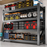 Umeiga 59" W Heavy Duty Garage Shelving, 6000LBS Garage Storage Shelves Industrial Shelving Unit, 4 Tier Adjustable Metal Shelving for Basement, Shop, Warehouse, 59" W x 24" D x 59" H Umeiga