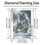 Diamond Paintings Kits for Beginners,Winter Wolf Diamond Arts Kits for Adults,5D DIY Full Drill Winter Snowy Landscape Paint by Diamond Dots,Gem Art Painting Kit for Home Wall Decor 11.8x15.8 Inch GXGLLPZBY