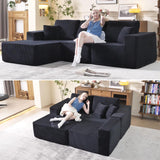 L-Shape Modular Sectional Sofa 108" — Cloud Couch Style 4-Seat Oversized Upholstered Sectional for Living Spaces No-Assembly WHGBJA