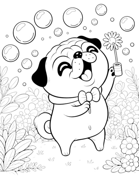 Cute Dogs Coloring Book for Kids Ages 4-8: Adorable Cartoon Dogs & Puppies WoodArtSupply