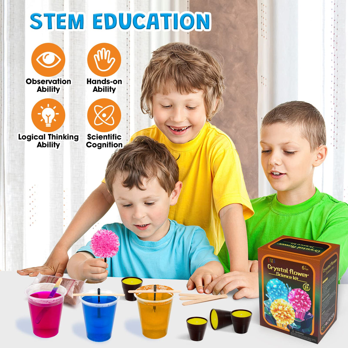 GobiDex Crystal Growing Kit, Science Kits for Kids Age 8-12, Grow Fast in (24H) Science Experiments Lab Toys, DIY STEM Projects Learning & Educational Toys, Crafts Gift Boys & Girls Ages 6 7 8 9 10 12 GobiDex